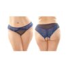 Cassia Crotchless Lace And Mesh Panty 6-pack Q/s Navy