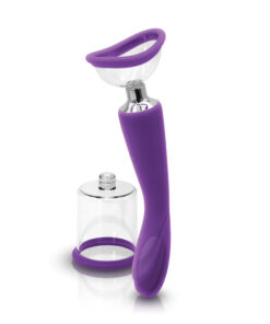 Inya Pump And Vibe With Interchangeable Suction Cups - Purple