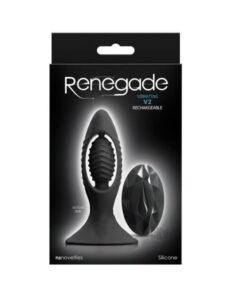Renegade V2 Rechargeable Anal Plug With Remote - Black