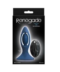 Renegade V2 Rechargeable Anal Plug With Remote - Blue