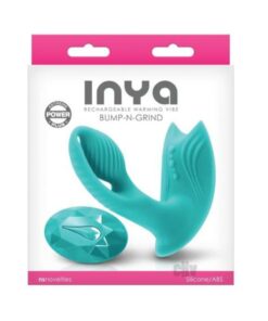 Inya Bump-n-grind Rechargeable Warming Dual Stimulator - Teal