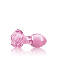 Crystal Rose Glass Anal Plug Pink