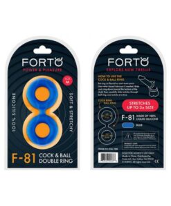 Forto F-81: Double Ring Liquid Silicone 47 Mm Blue