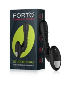 Forto Studded Pro Vibrating Massager Black