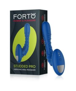 Forto Studded Pro Vibrating Massager Blue