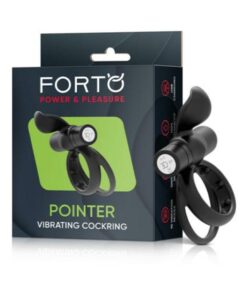 Forto Pointer Vibrating Cockring Black