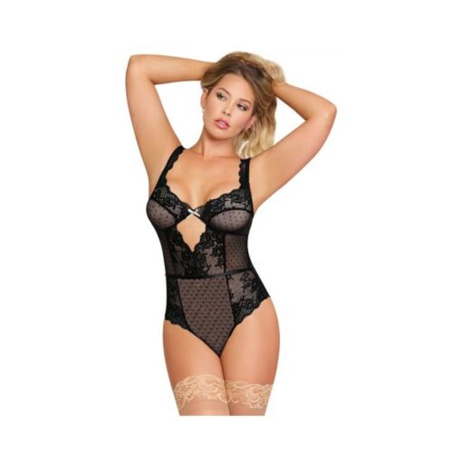Magic Silk Passion Point Balconette Teddy Black L/xl