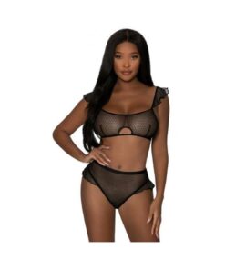 Magic Silk Girl Next Door Bralette & Panty Black S/m