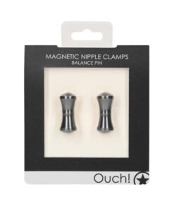 Ouch Magnetic Nipple Clamps - Balance Pin - Grey