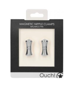 Ouch Magnetic Nipple Clamps - Balance Pin - Silver
