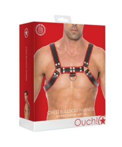 Ouch Chest Bulldog Harness - S/M - Red