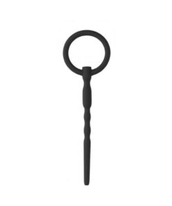 Ouch! Urethral Sounding - Silicone Plug - Black - 7 Mm