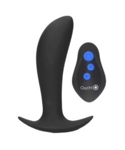 E-stim & Vibrating Butt Plug With Wireless Remote Black