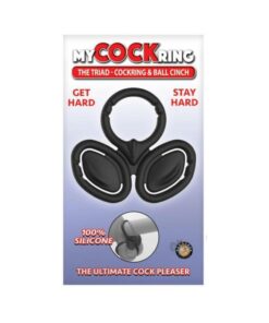My Cockring The Triad Cockring & Ball Cinch Black