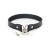 Plesur Pvc Collar W/heart Lock - Black