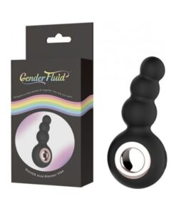 Gender Fluid Quiver Anal Ring Bead Vibe - Black