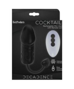 Decadence Cocktailz Vibrating Penis Shape Egg With Warming Element Remote Control Black