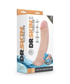 Dr. Skin Glide 8" Self-lubricating Dildo Vanilla