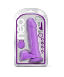 Neo Dual Density Dildo 8` Neon Purple