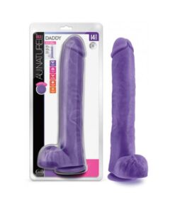 Au Naturel Bold Daddy Dildo 14 In. Purple