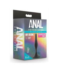 Anal Adventures Platinum Silicone Beginner Plug Small Black
