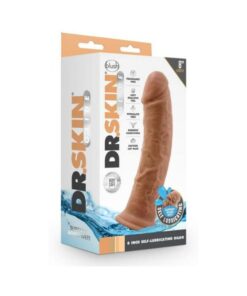 Dr. Skin Glide Self-lubricating Dildo 8 In. Mocha