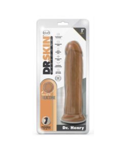 Dr. Skin Dr. Henry Dildo With Suction Cup Silicone 9 In. Mocha