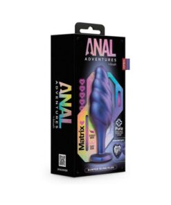 Anal Adv Matrix Bumped Bling Plug Sapphi
