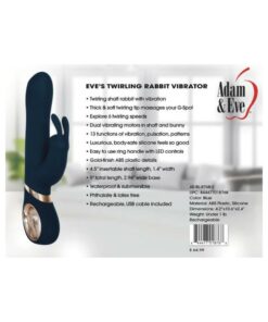 A&e Eve's Twirling Rabbit Vibrator Blue