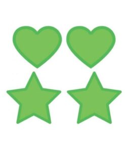 Peekaboo Gitd Hearts/stars Green