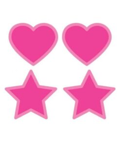 Peekaboo Gitd Hearts/stars Hot Pink