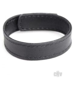 Cg Velcro Leather Cockring Black