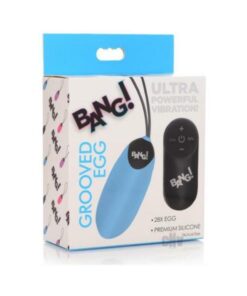 Bang 28x Grooved Silicone Egg Blue