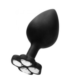 Ouch! Large Lucky Diamond Butt Plug - Black