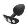 Ouch! Large Diamond Butt Plug With Handle - Black