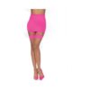 Dreamgirl Cuban Sheer Thigh-high With Contrast Seam Detail Nude/hot Pink Os