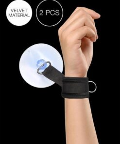 Ouch! Suction Cup Handcuffs Adjustable Black