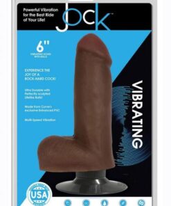 Jock Vibrating Dong W/balls 6 Chocolat
