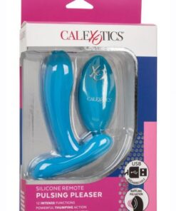 Silicone Remote Pulsing Pleaser Blue