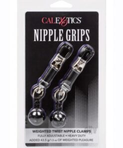 Nipple Grips Weighted Twist Nipple Clamps - Black