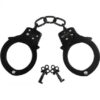 Handcuffs Black Coated Steel Single Lock - Black