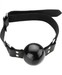 Large Ball Gag With D Ring 2 Inch - Black