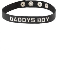 Wordband Collar Daddys Boy Black