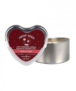 Earthly Body 2023 Valentine 3 In 1 Massage Heart Candle - 4 Oz Cheek To Cheek