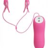 Romantic Wave Electro Shock Vibrating Nipple Clamps Pink