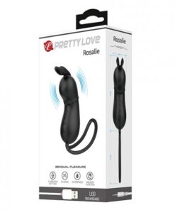 Pretty Love Rosalie Tethered Clit Stim - Black