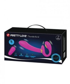 Pretty Love Thunderbird Electrostim Strapless Strap On - Fuchsia
