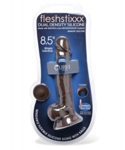 Curve Novelties Fleshstixxx 8.5" Dildo W/balls - Chocolate