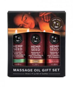 Earthly Body 2023 Valentines Massage Oil Gift Set - 2 Oz Asst. Scents Box Of 3