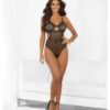 Bold Fishnet Fetish Teddy Black Lg